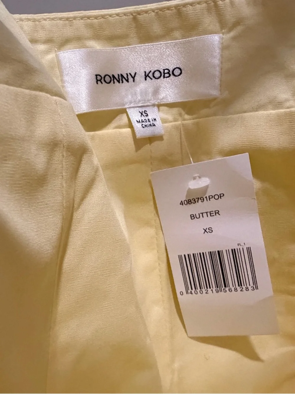 Ronny Kobo Carmine Cotton Midi Dress (orig $398) NWT Butter Yellow - Picture 6 of 8
